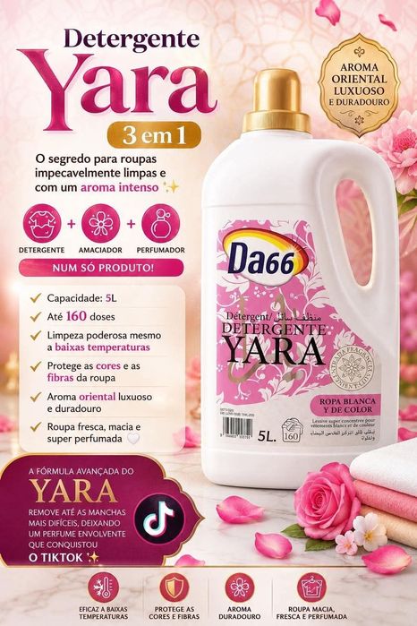 Detergente roupa Yara 3em1 super concentrado  5L 160 doses