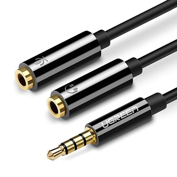 Ugreen kabel przewód rozdzielacz słuchawkowy mini jack 3,5 mm - 2 x mi