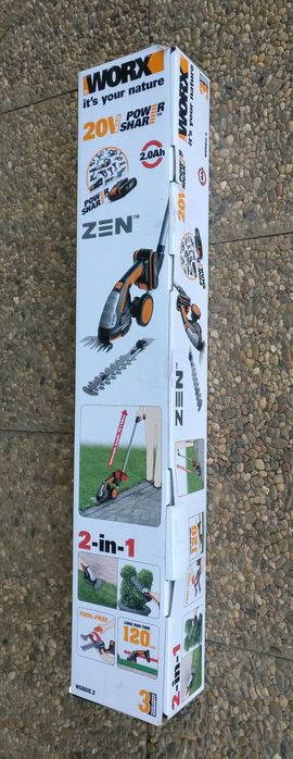 Worx Tesoura de relva e corta-sebes sem fios 20 V WG801E.3