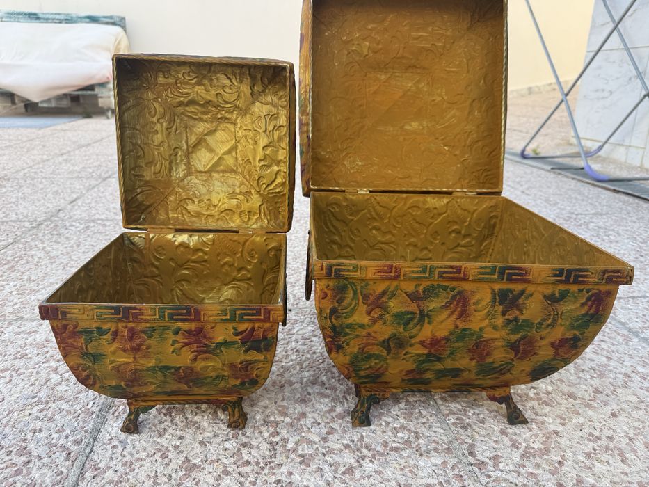 Caixas decorativas em latao de marrocos otimo estado
