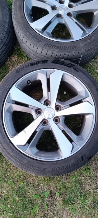 Felgi Peugeot 5x108 7.5jx17 et44 + opony Hankook 24r + śruby.