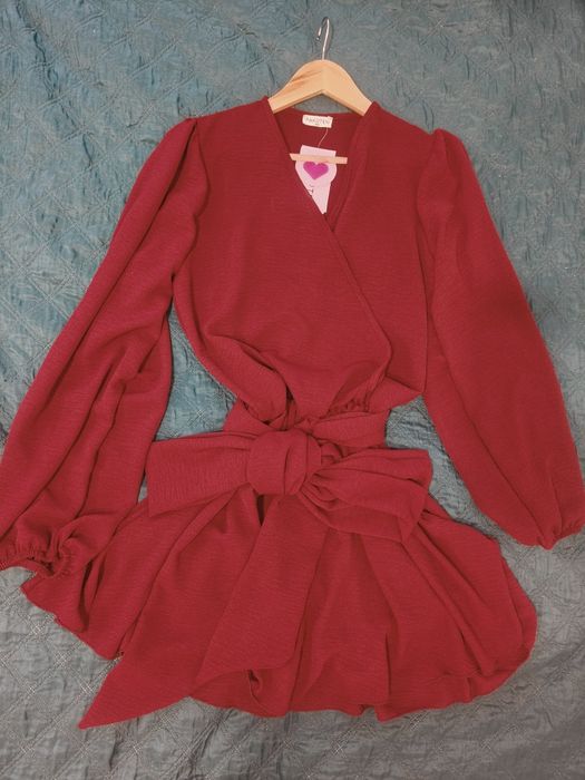 Sukienka kombinezon Pakuten bordowa