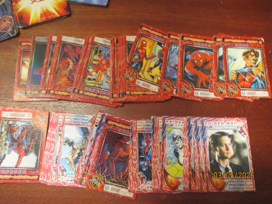 Cartas de Spiderman, The Incerdibles, Madagascar,Bakugan e Duel Masters