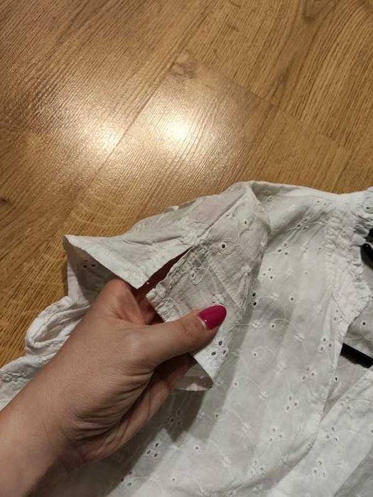 Biała elegancka bluzka z rękawkiem rozmiar XXL