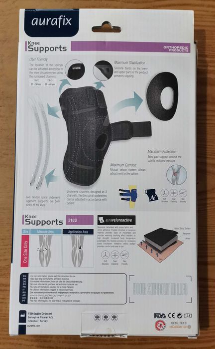 Наколінник Бандаж на коліно Aurafix 3103 Наколенник ортопедический