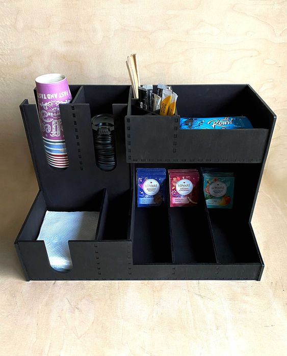 Органайзер барний дерев. для стаканів, кришок, серветок,чаю НОВІ РІЗНІ