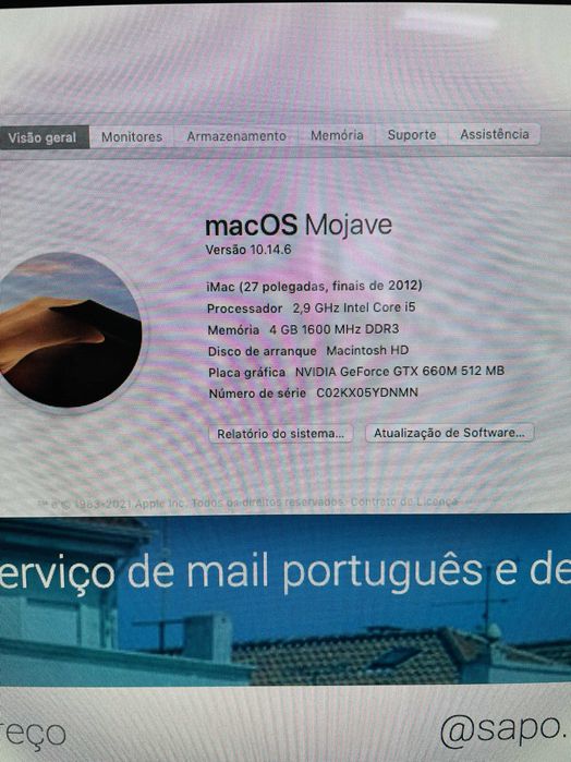 Apple Imac 27" de 2012