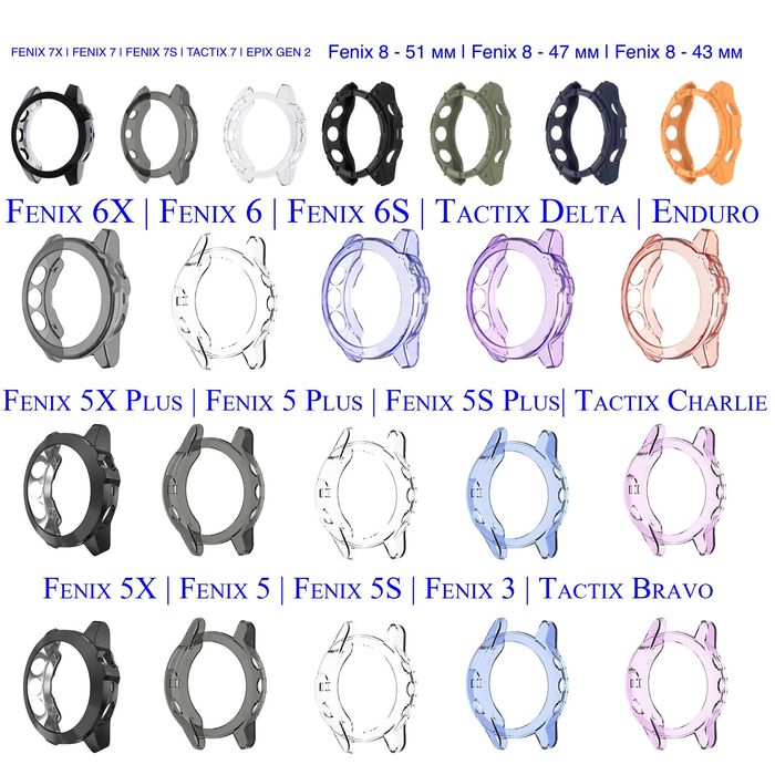 Garmin Fenix/ Epix/ Tactix/ Instinct/Forerunner/ Vivoactive/Venu Чохол