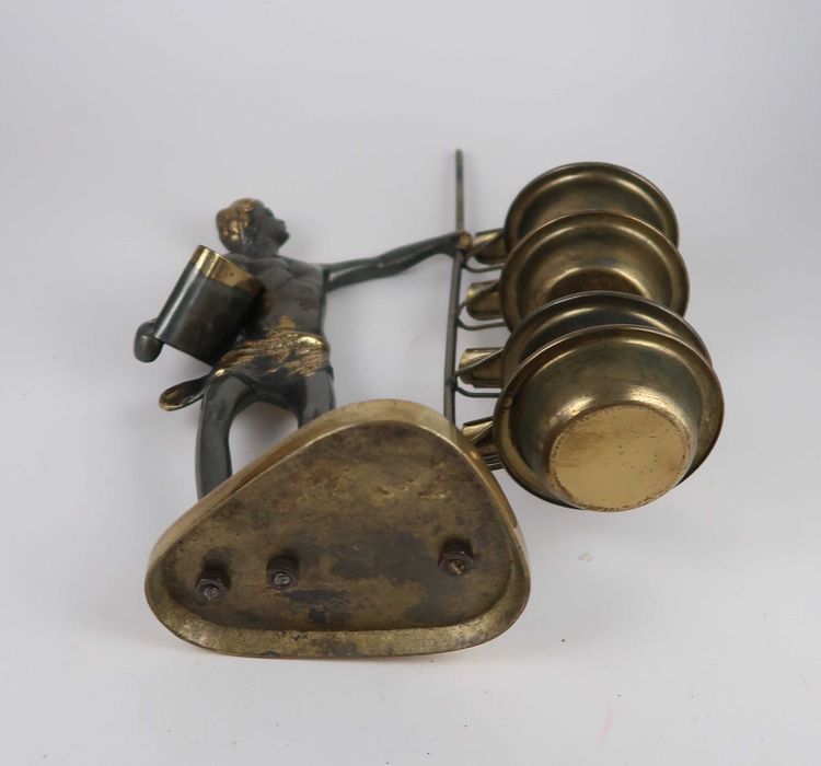 Escultura Art Deco bronze / latão