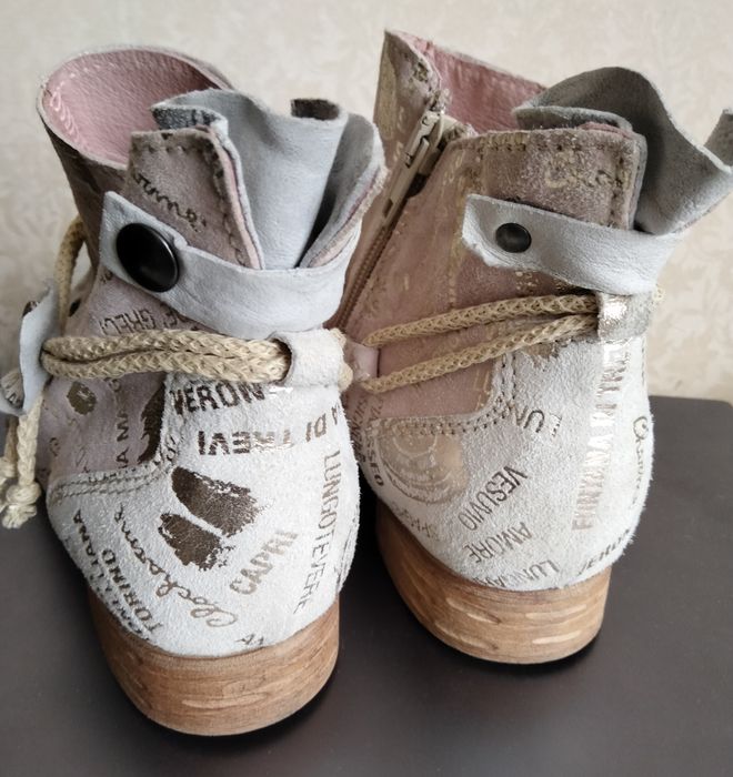 Шкіряні італійські черевики Sharm/ручної роботи/37 р/стиль Boho/Grunge