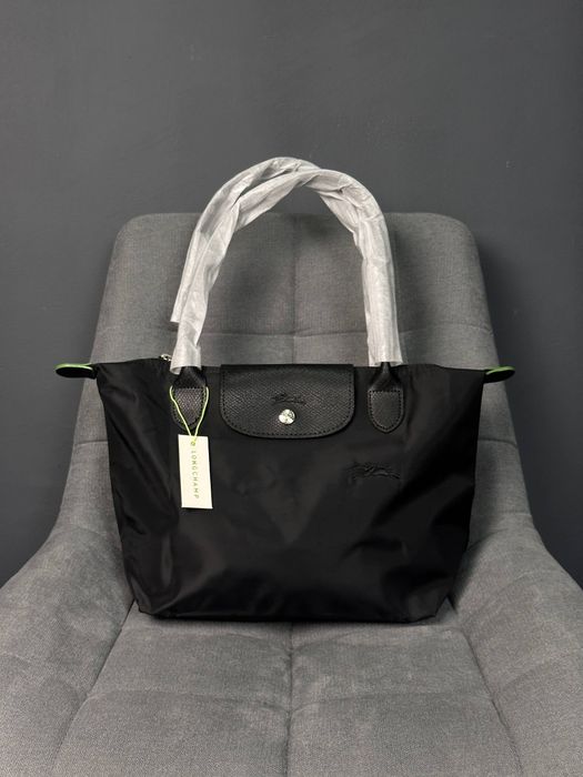 Сумка Longchamp Tote Bag чорна трендова сумочка 34/24