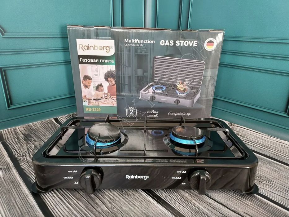 Газова плита настільна Rainberg, газовий балон 5,8,12 л.