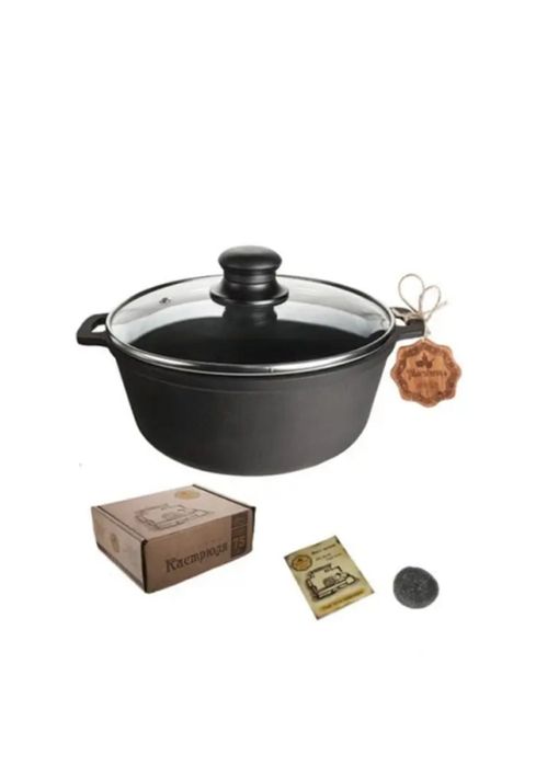 Каструля чавун з кришкою