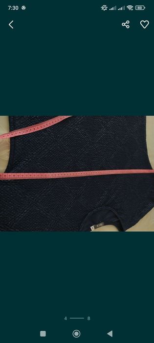 Sukienka 3/4 rękaw granatowa 46