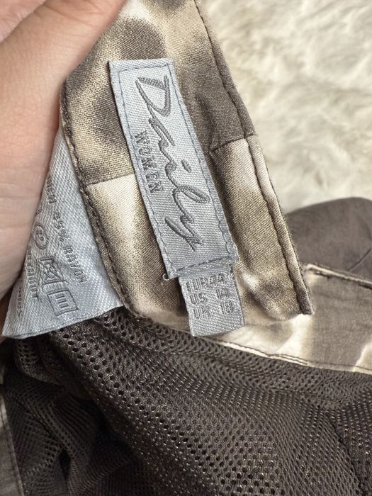 Lniana spódnica krótka spódniczka brązowa