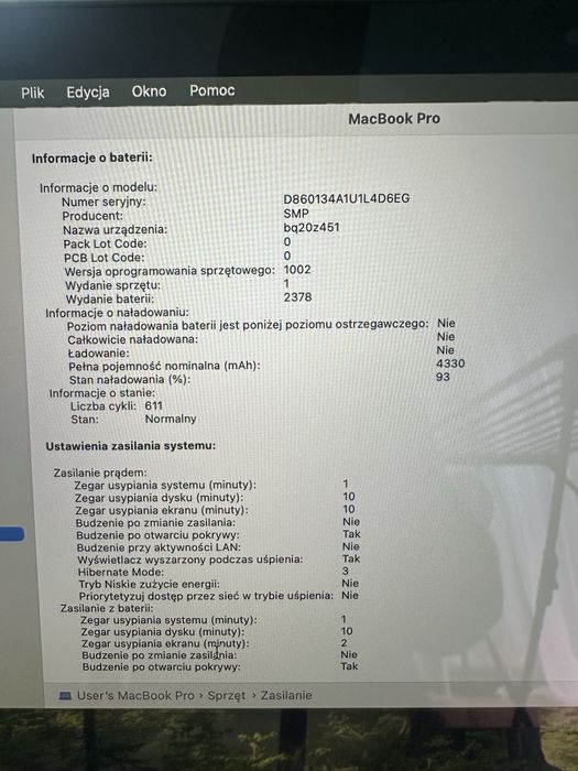 Macbook Pro 13 2019 macOs Sequoia