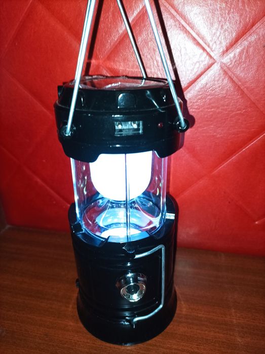 Лампа фонарь LED солнечная панель на аккумуляторе USB XF-5800T