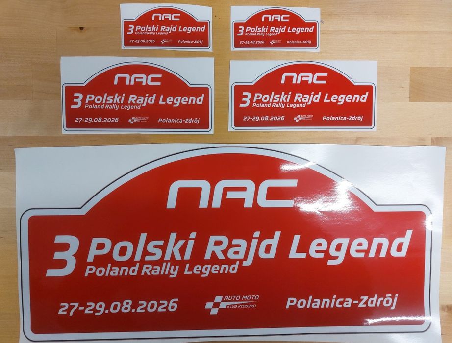Polski Rajd Legend zestaw naklejek WRC Rally