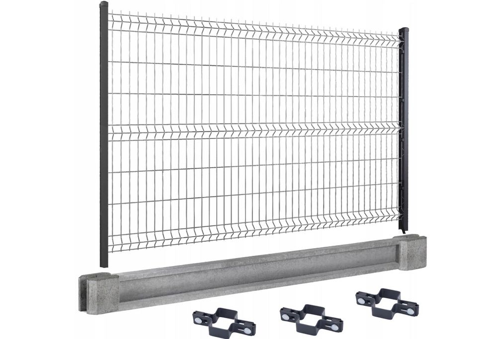 Komplet ogrodzenia panelowego 1,33 x 2,5 Fi 4 , Transport PL