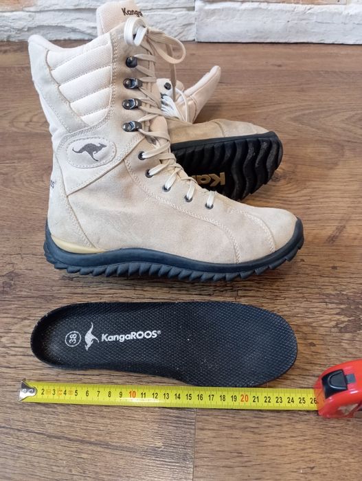 KangaROOS RooTex wysokie beżowe buty zimowe damskie r. 38.  CPŁd