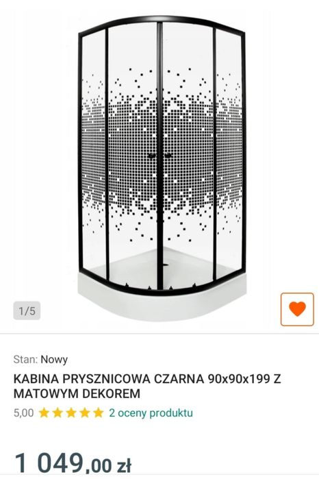 Kabina prysznicowa z brodzikiem