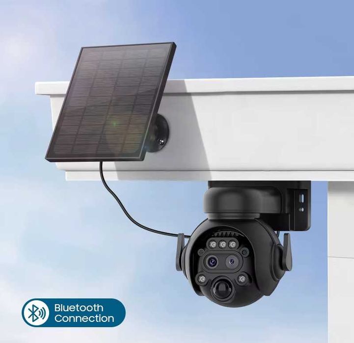 FOTOPUŁAPKA Kamera 6MP 12X zoom na kartę SIM SOLAR 4G PTZ 2 obiektywy‼️ podgląd na telefonie AKUMULATOR na Działkę Budowę ‼️