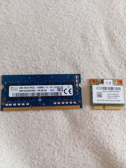 Placa Wi-Fi Atheros AR5B125 + RAM DDR3 2GB para portáteis