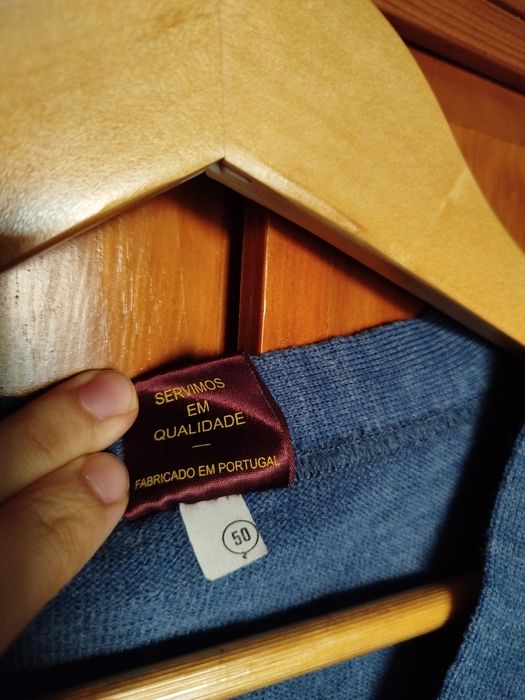 Cardigan de malha azul, M