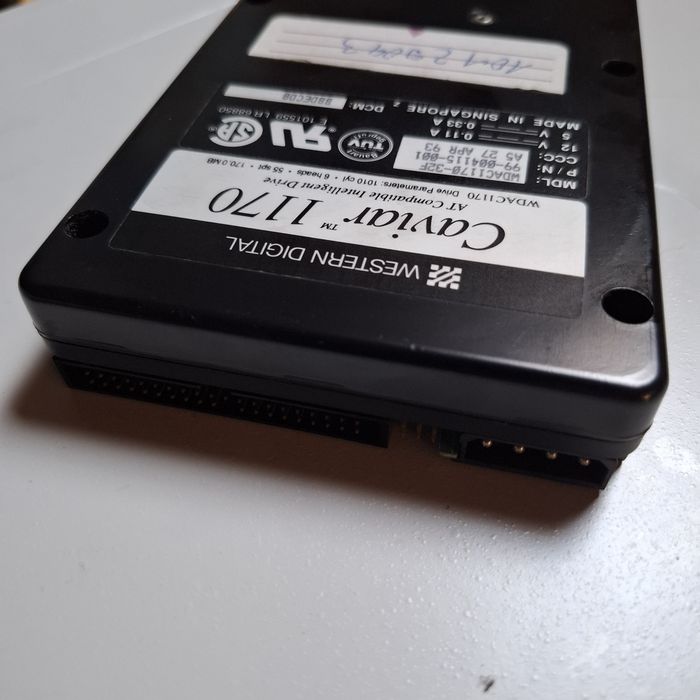 Dysk twardy HDD WD Caviar 1170, 170mb, WDAC1170-32F, IDE/PATA,Retro pc