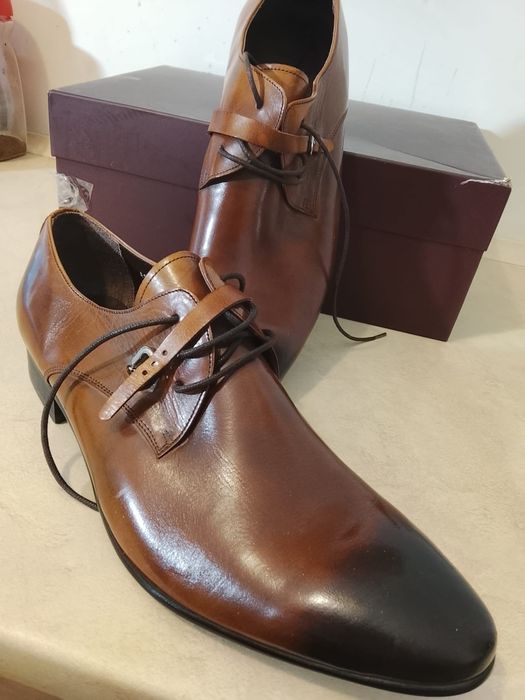 Prada oryginalne luxury skórzane eleganckie buty męskie