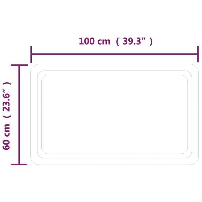 Vidaxl Lustro Łazienkowe Z Led, 60X100 Cm