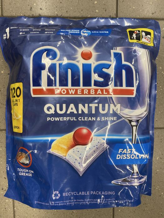 Kapsulki do zmywarki Finish Quantum Powerfull Clean&Shine 120 szt