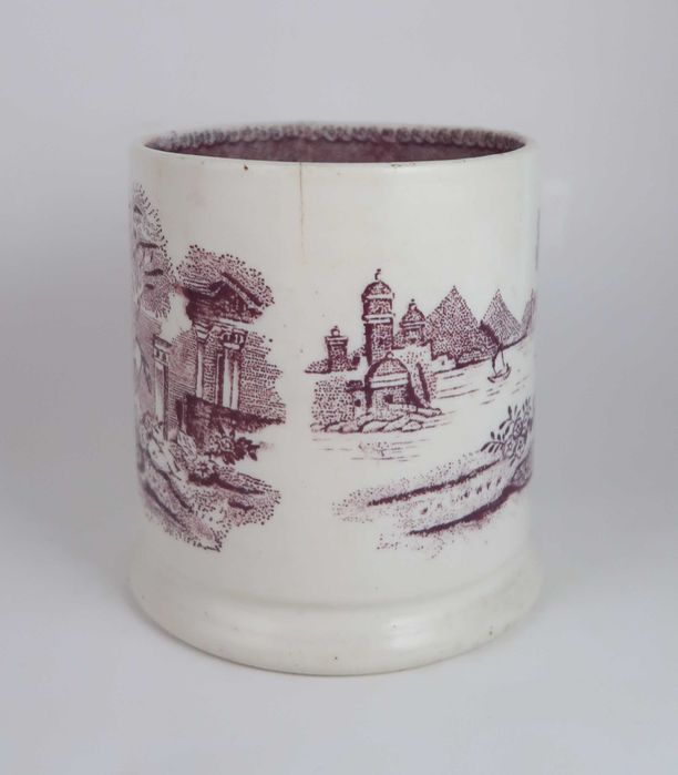 Grande caneca em faiança do Carvalhinho do Séc. XIX (rara)