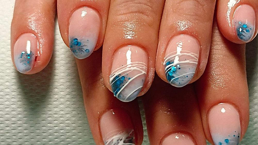 Paznokcie karnawałowe hybrydowe ślubne