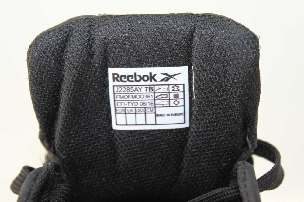 Reebok - кожаные черные кроссовки туфли кросівки  (код:18-25чер/койот)
