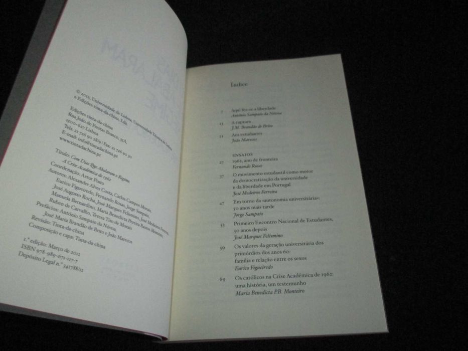 Livro 100 Dias que Abalaram o Regime ​A Crise Académica de 1962