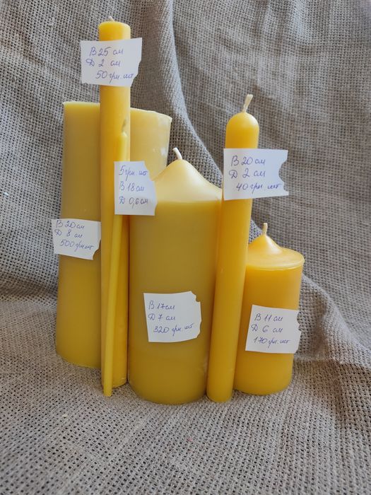 Воскові свічки ручної роботи. Восковые свечи.