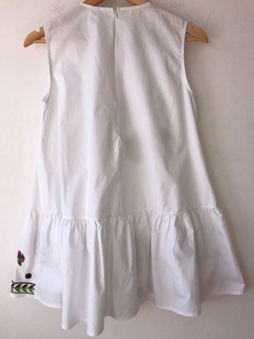 Biała bluzka tunika Y&M L 40 12 retro hippie vintage boho festiwal 60s