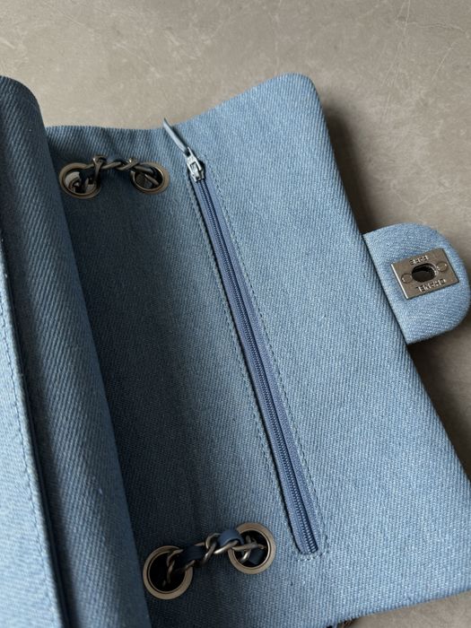 Сумка Chanel Classic 2.55 Small Single Flap Denim/Silver