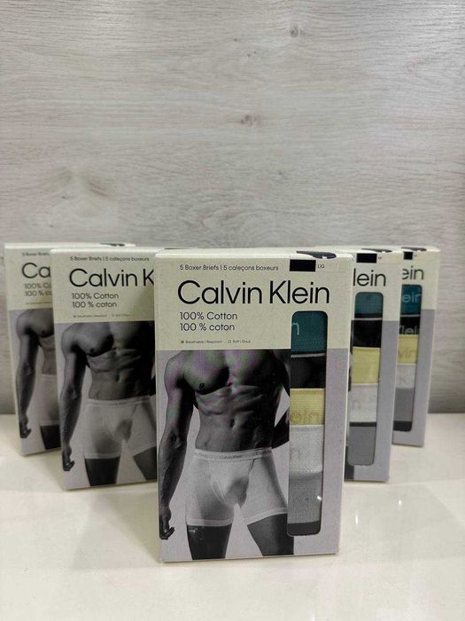 Набір чоловічі боксери Calvin Klein упаковка 5 штук чорні