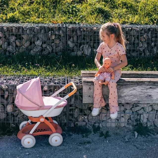Дитяча коляска для ляльки Baby Nurse Smoby колясочка іграшкова іграшковий візочок дитячий Детская коляска для куклы игрушечная люлька з корзиною