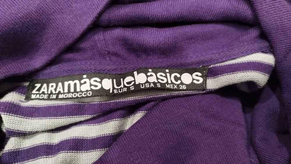 Vestido Zara Roxo e Cinzento