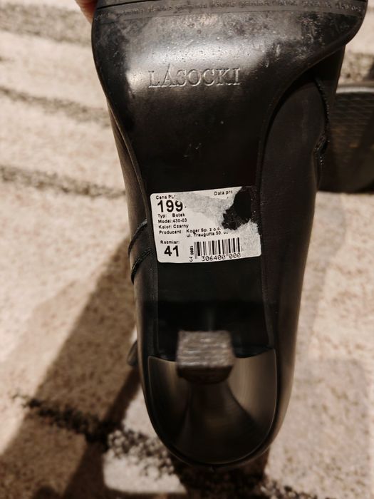 Botki skóra naturalna Lasocki 40/41