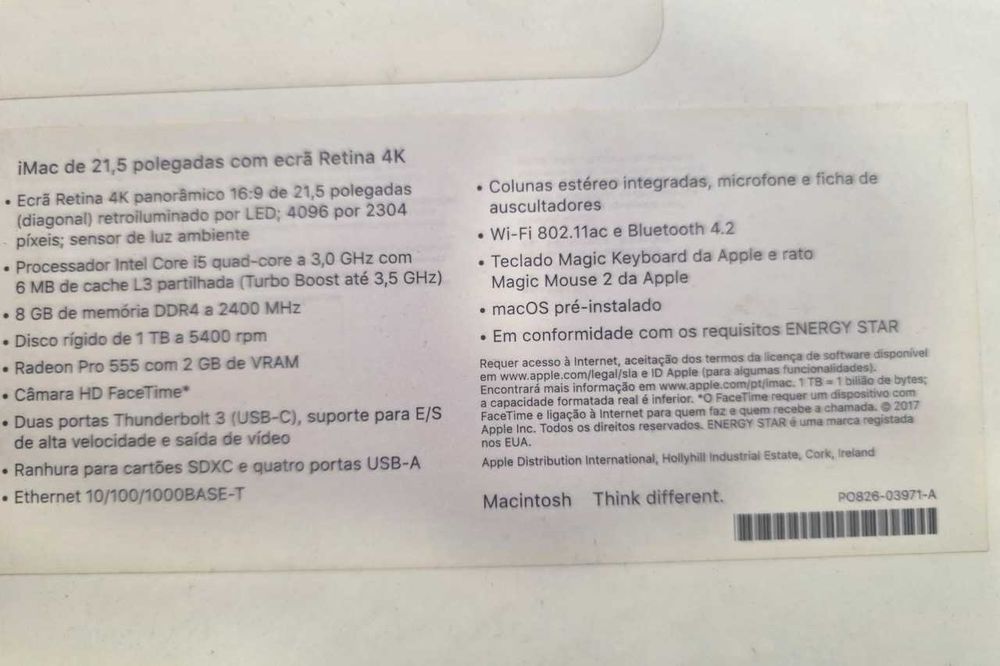 Apple iMac 21,5" Retina 4K – Excelente Estado