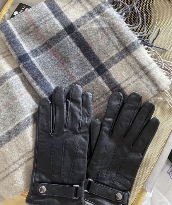 Шарф Barbour+ перчтаки кожа одним лотом