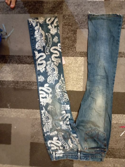 Штаны клеш с принтом