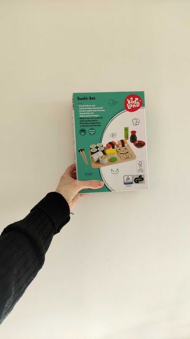 Drewniane sushi, zabawki drewniane, kuchnia drewniana,montessori