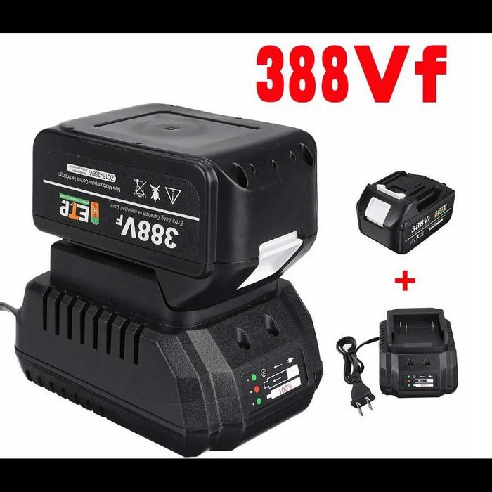d134- Bateria + carregador 388vf para diversas máquinas elétricas