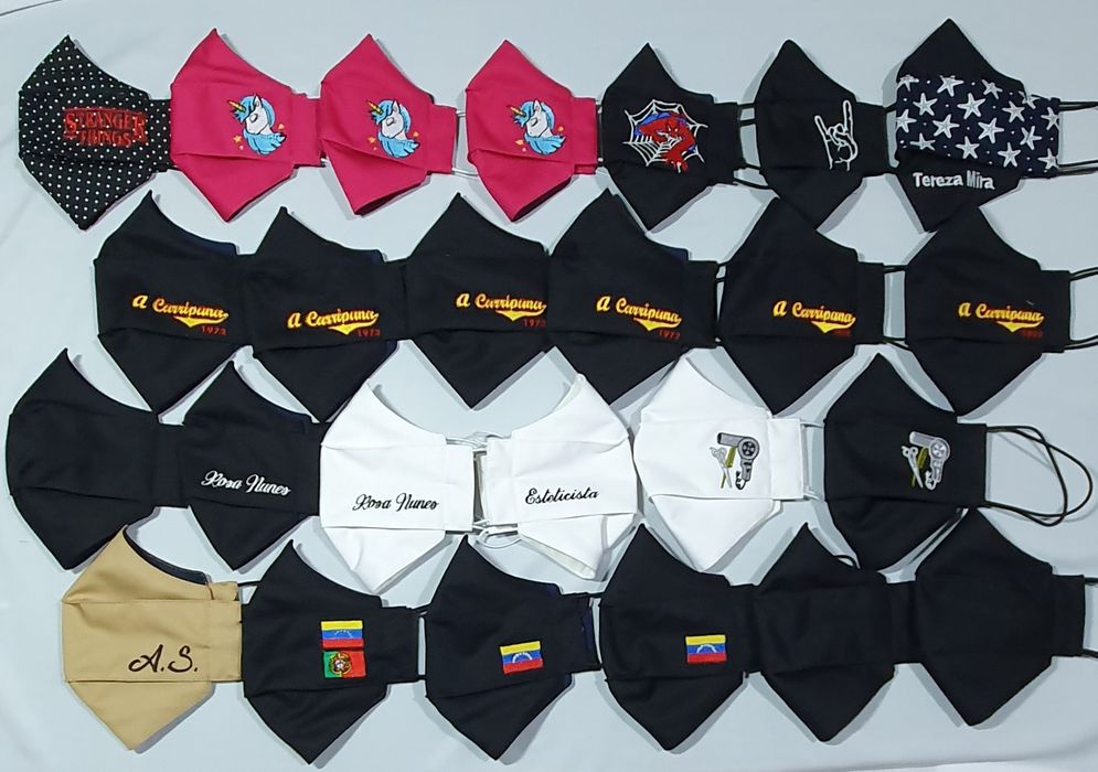 Máscaras personalizadas bordadas