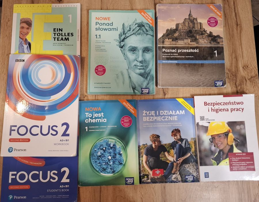 Podręczniki szkolne dla klasy 1 technikum